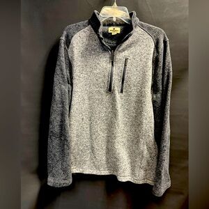 Men’s Woolrich long sleeve 1/4 zip two toned gray sweater XL